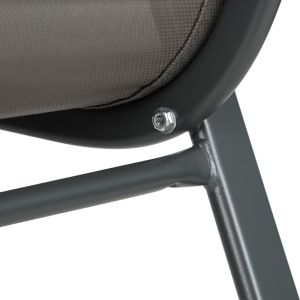 BAR CHAIR WITH MEDIUM HEIGHT CALAN METAL-TEXTILE IN DARK GREY COLOR 55X70X114CM