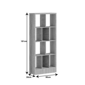 Dividre bookcase, melamine, sonoma oak, 80x30x181cm