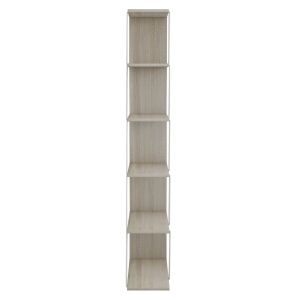 Mini Tars bookcase, melamine sonoma, white metal rods, 65x22-24x146hcm Hm2241,11