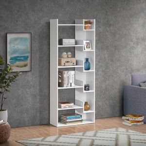 Naya bookcase in white color 72x30x182.5 cm