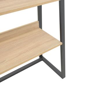 Ryder bookcase in oak-black shade 75x36x185cm