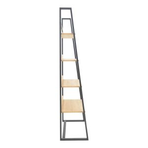 Ryder bookcase in oak-black shade 75x36x185cm