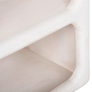 Santorini Handyr solid mango wood bookcase in white 100x35x165hcm Hm9707