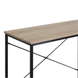 Bailon desk in oak color with black metal 100x40x70cm