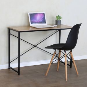 Bailon desk in oak color with black metal 100x40x70cm