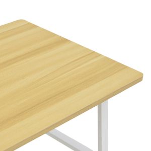Ferje desk with shelves made of Mdf in natural white color 100x48x75cm