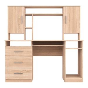Бюро Keldra с чекмеджета и шкафове в цвят сонома 140x59.8x142.2см
