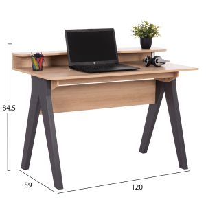Бюро Kronel Hm18293 меламин в Sonama-сиво 120x59x84.5hcm.