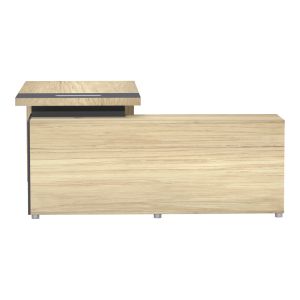 Desk Lotus left corner in natural anthracite color 180x180x75cm