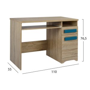 Desk Playroom Sonama-blue handles Hm11154,01 110x55x76,5