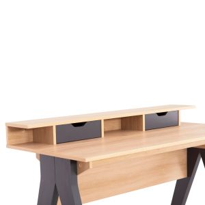 Бюро Rexin Hm18290 меламин в цвят Sonama-сиво 120x19-59x75-85.5hcm..