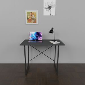 Бюро Ustando от меламин цвят антрацит 90x60x72cm