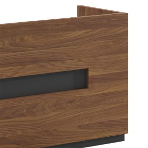 Бюро за рецепция Oscar в цвят орех и антрацит 180x65x76cm
