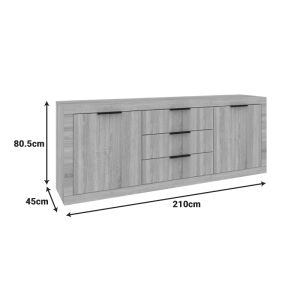 Бюфет Doha в бял цвят 210x45x80.5см