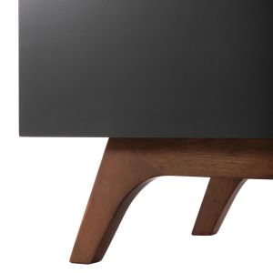 Бюфет Preda Hm9747 от фурнирован Mdf цвят орех/тъмно сив 167x28-40x80hcm