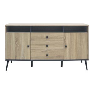 Zezan buffet in sonoma-dark gray color 140.5x41.5x80cm