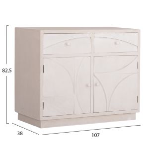 Buffet series Santorini Hm18046 MDF white color-2 drawers and 2 doors 107x38x82.5hcm