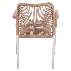 Бял алуминиев стол Hm5771,01 55χ63χ82cm
