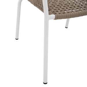 Бял алуминиев стол Hm5784,01 56x58x85cm