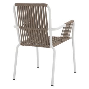 Бял алуминиев стол Hm5784,01 56x58x85cm