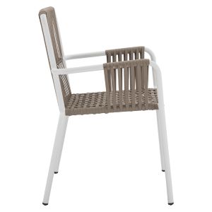 Бял алуминиев стол Hm5784,01 56x58x85cm
