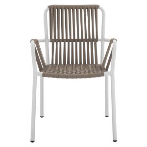 Бял алуминиев стол Hm5784,01 56x58x85cm