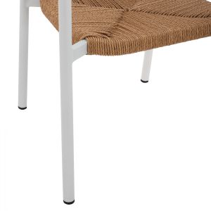 Бял алуминиев стол Hm5786,01 55,5x50x77,5cm