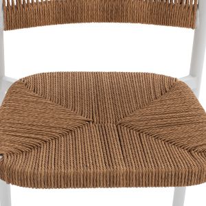 Бял алуминиев стол Hm5786,01 55,5x50x77,5cm