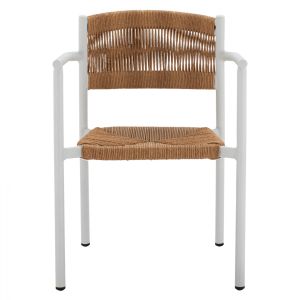 Бял алуминиев стол Hm5786,01 55,5x50x77,5cm