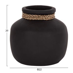 Ваза Cammer Hm4687.01s теракота в Черно-φ22x20hcm.