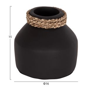Ваза Cammer Hm4687.01xs теракота в черно - Φ16x15всм.