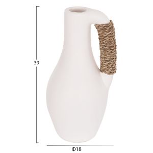 Ваза Cammer Hm4687.02l теракота в Бяло-φ18x39hcm.