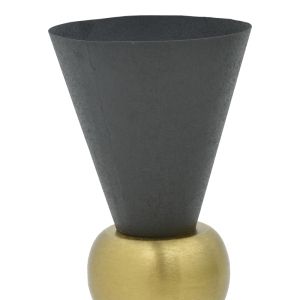 Ваза Decorasie Inart метална цвят черен/златен D28x65cm