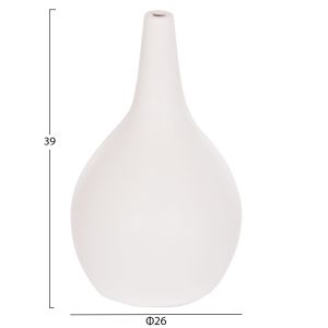 Ваза Deni Hm4663.02l фибро цимент в бяло - Φ26x39hcm