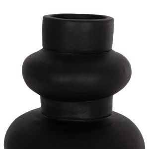 Ваза Lema Hm4664.01m теракота в черно - Φ22x29hсм.