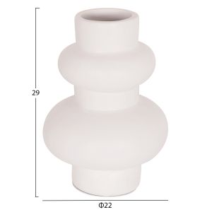 Ваза Lema Hm4664.02m теракота в бяло - Φ22x29hсм.