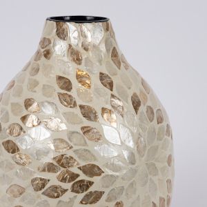 Vase beige - iridescent white 25x34cm
