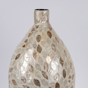 Vase beige - iridescent white 23x57cm