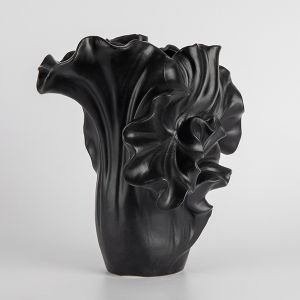 Ceramic flower vase black 24x21x21.3cm