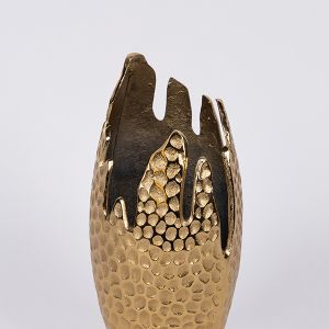 Vase metallic gold 15x13x29.5cm