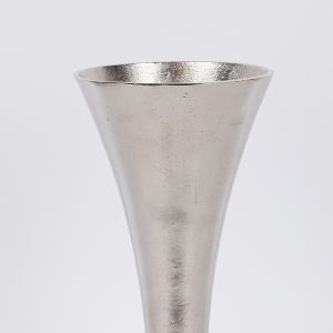 Vase metallic silver 15x15.5x36cm