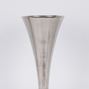 Vase metallic silver 19.5x16x45cm