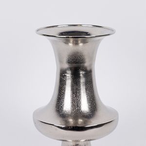 Vase metallic silver 21.5x20.5x35.5cm