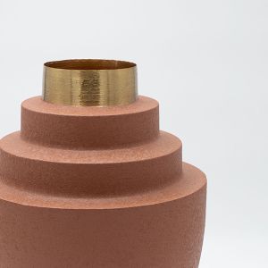 Vase metal gold plate 26x26x34cm