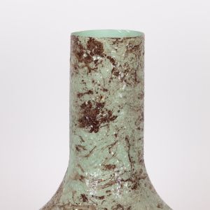 Vase metal mosaic black antique 26x26x39cm