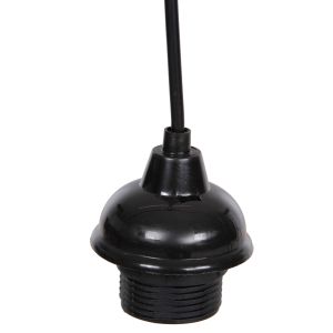 Hanging cable for pendant lamps with socket black Hm4187