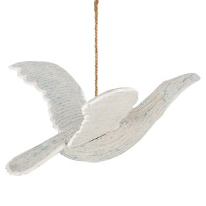 Hanging ceiling decoration seagull Hm4302 albasia wood color white with blue 93x62x12-100hcm