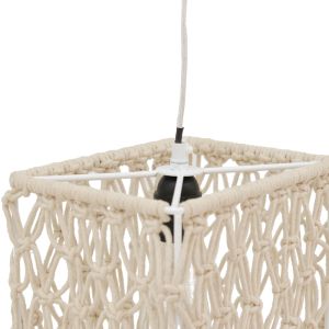 Hanging lamp Maton E27 natural materials 30x22x110cm