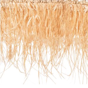 Hanging ceiling lamp - pendant made of palm leaves and seagrass fringe, natural color D123x65hcm