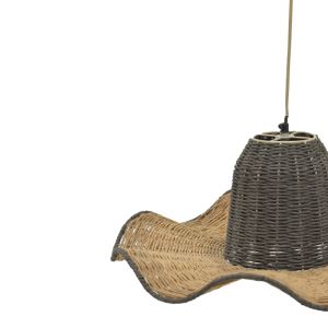 Hanging ceiling lamp Darla E27 natural materials D57x110cm
